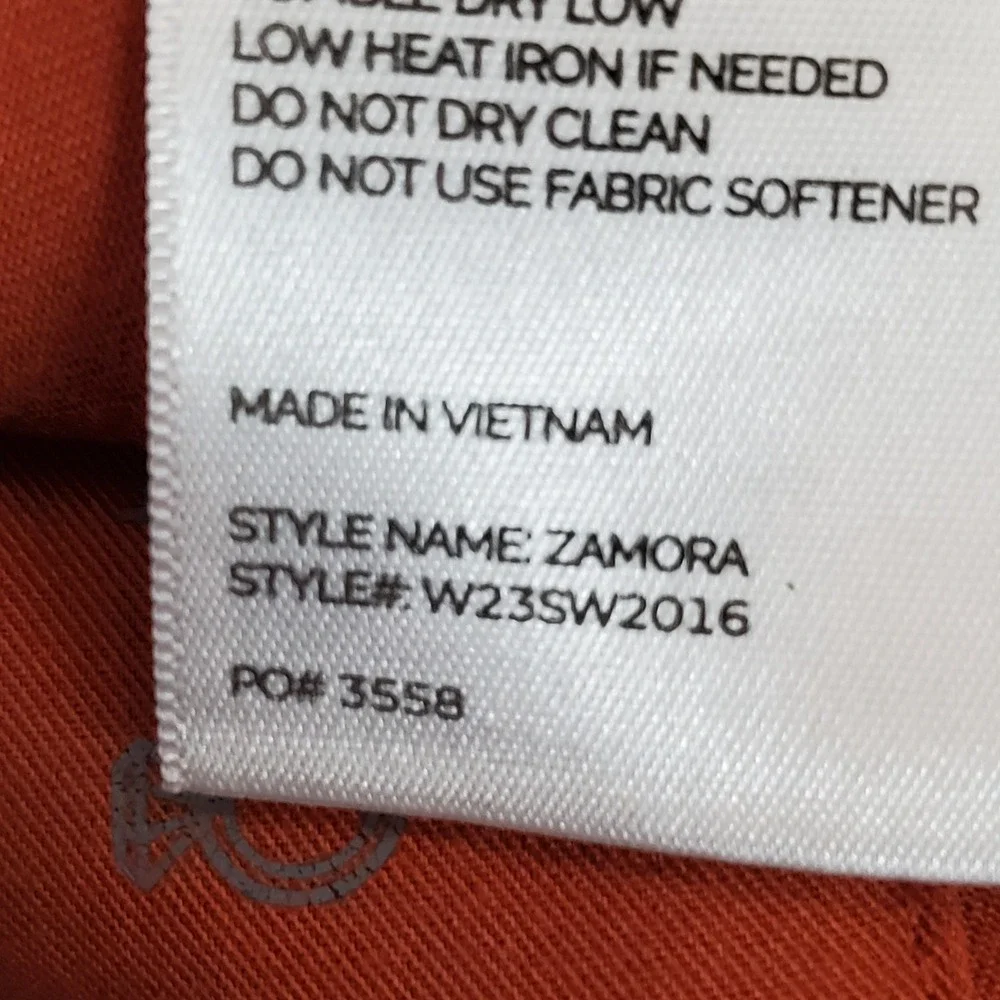 FIGS Women Scrub Pants XS Rust Jogger Zamora Zipper PO#35589 27